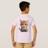 Kitten met gamecontroller Gamer Kat T-shirt (Achterkant volledig)