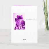 KITTEN MET PAARSE ROZEN van zaterdag Kaart (Achterkant)