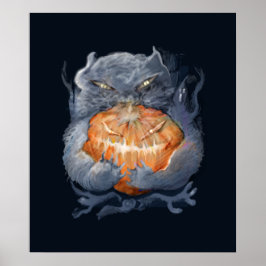 * * kitten met pompoen * * * poster