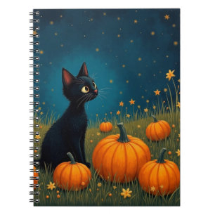 Kitten met pompoenen notitieboek