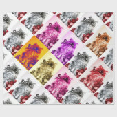 KITTEN MET RODE ROZEN CADEAUPAPIER (Vlak)