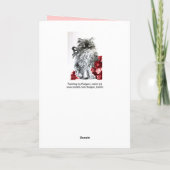 KITTEN MET RODE ROZEN ,Zwart en Wit Kaart (Achterkant)