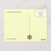 KITTEN MET ROZEN, bruin en wit geel Briefkaart (Achterkant)