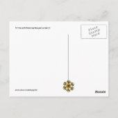 KITTEN MET ROZEN, Geel Oranje blauw Briefkaart (Achterkant)