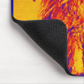 KITTEN MET ROZEN, Geel Oranje blauw Muismat (Hoek)