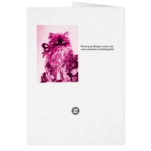 KITTEN MET ROZEN, Roze Fuchsia White (Achterkant)