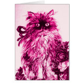 KITTEN MET ROZEN, Roze Fuchsia White (Voorkant)