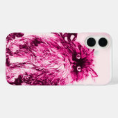 KITTEN MET ROZEN, Roze Fuchsia White Case-Mate iPhone Case (Achterkant (horizontaal))