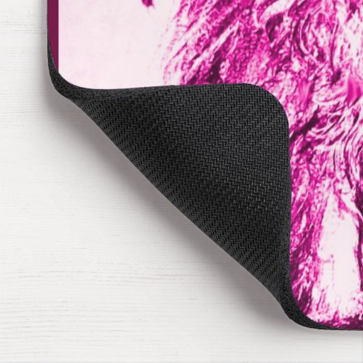 KITTEN MET ROZEN, Roze Fuchsia White Muismat (Hoek)