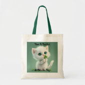 Kitten met Shamrock Canvas tas (Voorkant)