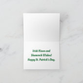Kitten met Shamrock Wenskaart Kaart (Binnen)