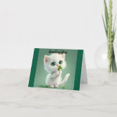 Kitten met Shamrock Wenskaart Kaart (Voorkant)