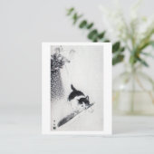 Kitten met Veer, Imao Keinen Briefkaart (Staand voorkant)