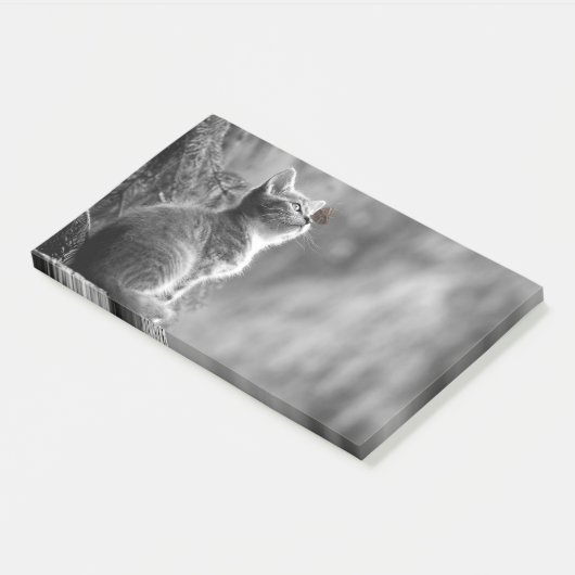 Kitten met vlindervriend post-it® notes (Schuin)