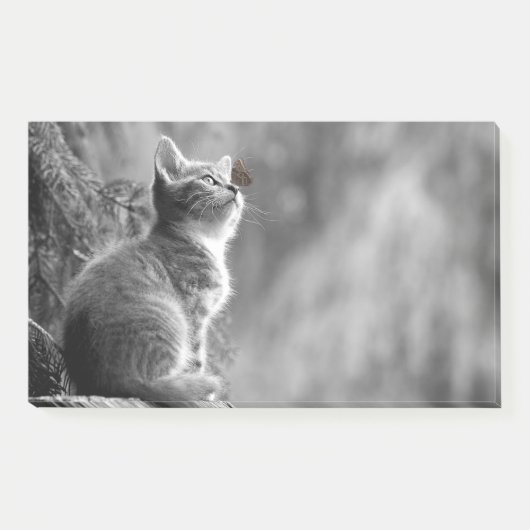 Kitten met vlindervriend post-it® notes (Voorkant)