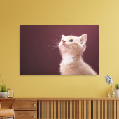 Kitten met whiskers canvas afdruk (Insitu (Woonkamer))