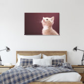 Kitten met whiskers canvas afdruk (Insitu (Slaapkamer))