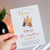 Kitten Miauw roze kroon meisje Kitty kat verjaarda