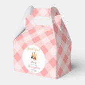 Kitten Miauw roze kroon meisje Kitty kat verjaarda Bedankdoosjes (Voorkant Zijde)
