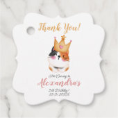 Kitten Miauw roze kroon meisje Kitty kat verjaarda Bedankjes Labels (Voorkant)