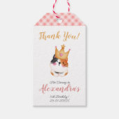 Kitten Miauw roze kroon meisje Kitty kat verjaarda Cadeaulabel (Voorkant)