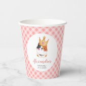 Kitten Miauw roze kroon meisje Kitty kat verjaarda Papieren Bekers (Voorkant)