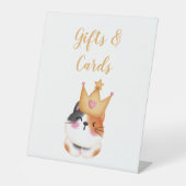 Kitten Miauw roze kroon meisje Kitty kat verjaarda Reclamebord Met Voetstuk (Voorkant)