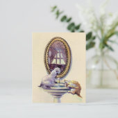 KITTEN MIRROR door SHARON SHARPE Briefkaart (Staand voorkant)