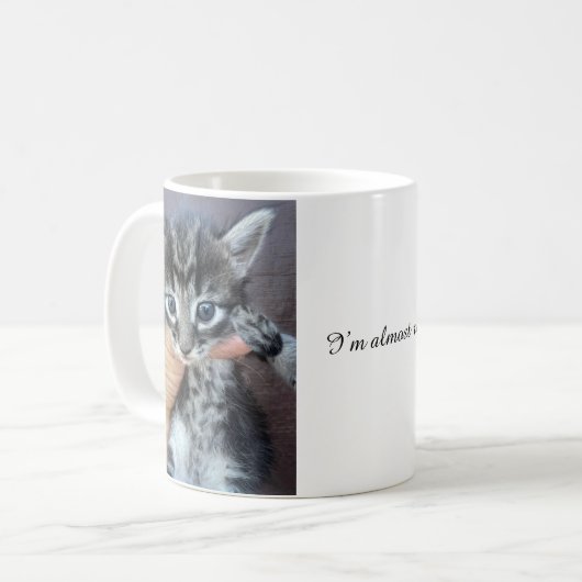 Kitten Mug, Procrastinator Mug, Funny Mug Koffiemok (Voorkant links)