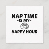 KITTEN NAP TIME HAPPY UUR VIERKANTE VISITEKAARTJE (Voorkant)