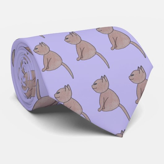 Kitten Necktie Stropdas (Opgerold)