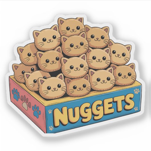 Kitten Nugets Sticker (Voorkant)