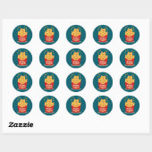 Kitten Nuggets – 100% Cute, Zero Chicken Ronde Sticker (Vel)
