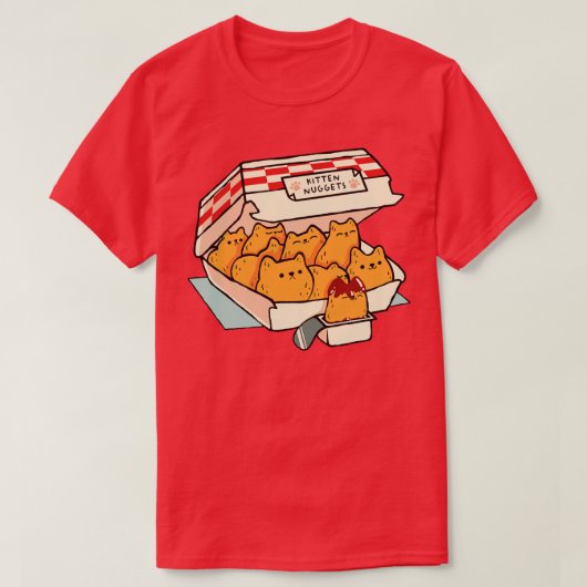 Kitten Nuggets Fast Food Cat van Tobe Fonseca T-shirt (Design voorkant)