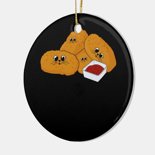 Kitten Nuggets Fastfood Kat En Kip Nugget Lo Keramisch Ornament (Links)