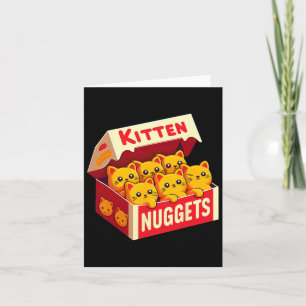 Kitten Nuggets Food Pun Cat Lover Gift Kip Nug Kaart