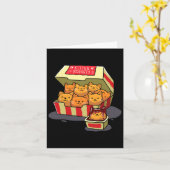 Kitten Nuggets Food Pun Cat Lover Gift Kip Nug Kaart (Gele Bloem)
