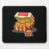 Kitten Nuggets Food Pun Cat Lover Gift Kip Nug Muismat (Voorkant)