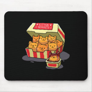 Kitten Nuggets Food Pun Cat Lover Gift Kip Nug Muismat