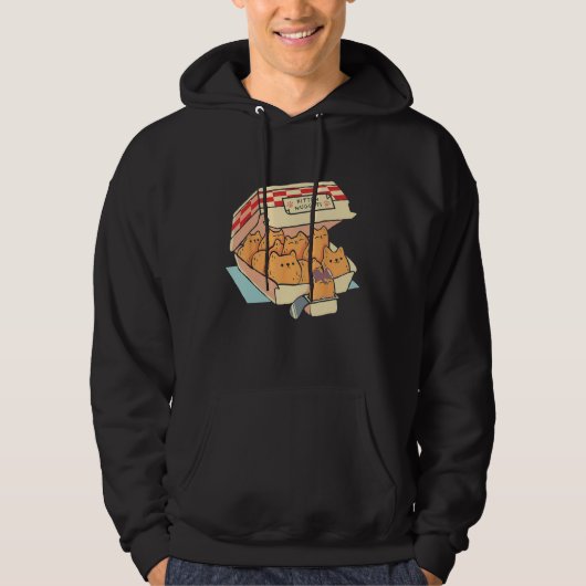 Kitten Nuggets Funny Cat Cake Box Hoodie (Voorkant)