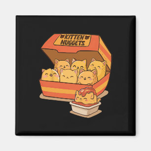 Kitten Nuggets Leuke Schattigee Eten Pun Kattenlie Magneet