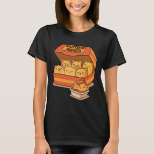 Kitten Nuggets Leuke Schattigee Eten Pun Kattenlie T-shirt