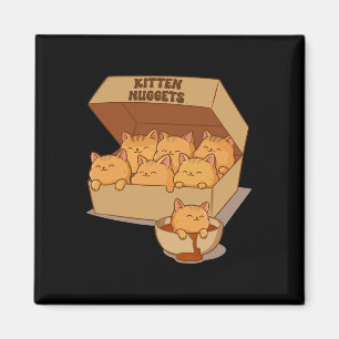 Kitten Nuggets Schattige Voedsel Pun Cat Lover Kip Magneet