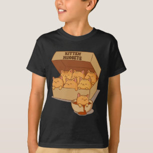 Kitten Nuggets Schattige Voedsel Pun Cat Lover Kip T-shirt