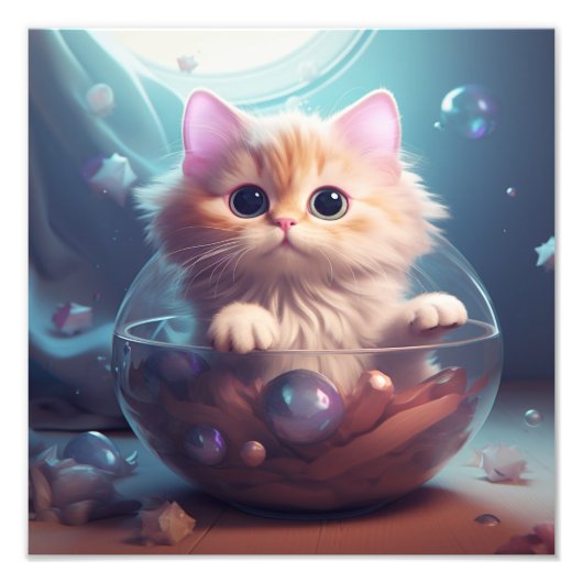 Kitten Nursery & Kinderkamer Prints Foto Afdruk (Voorkant)