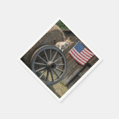 Kitten On an Old Wagon Wheel Servet (Hoek)