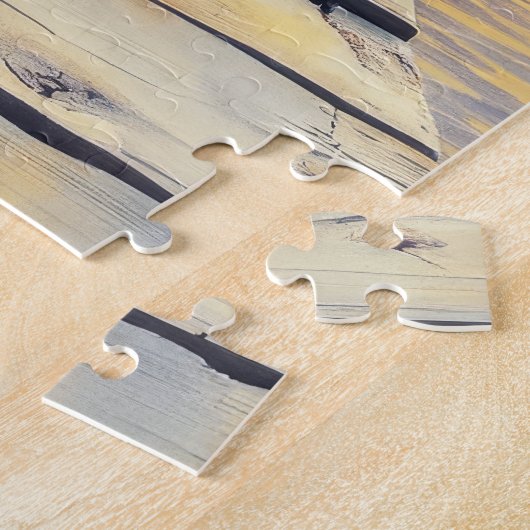 kitten on the dock at sunset legpuzzel (Zijkant)