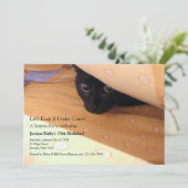 Kitten onder Hoesje Enterprise Party Invitation Kaart (Staand voorkant)