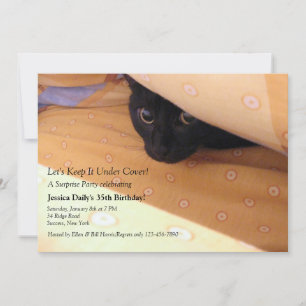 Kitten onder Hoesje Enterprise Party Invitation Kaart