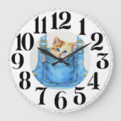 Kitten op de klok (Voorkant)